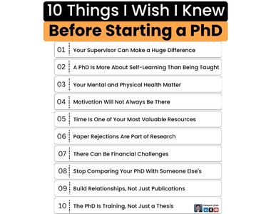 10 Things I Wish I Knew Before Starting a PhD