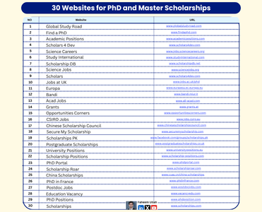 30 Websites for PhD and Master Scholarships